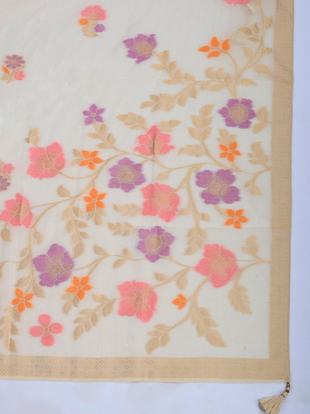 Embroidered Cotton Blend Suit Set With Dupatta
