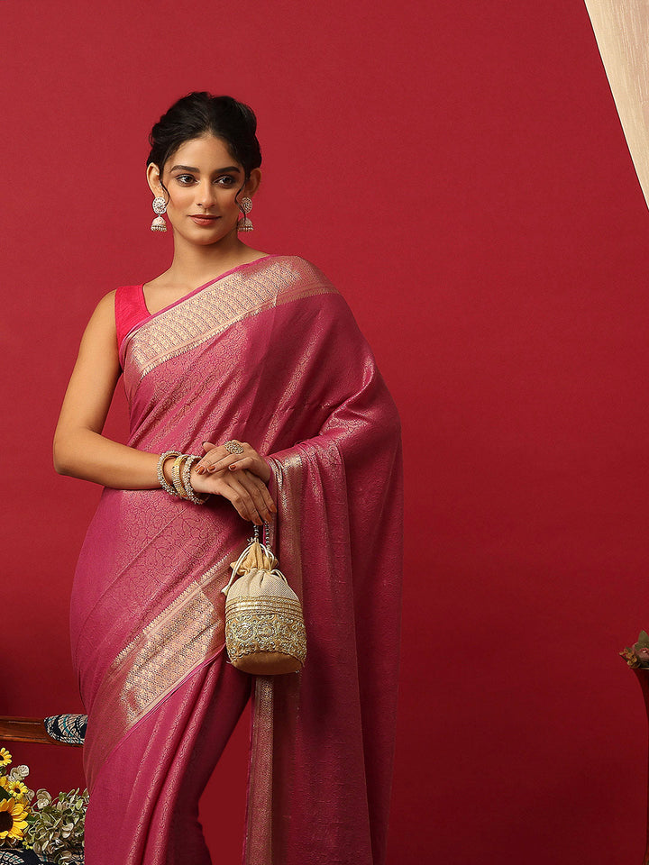 Plain Georgette Saree