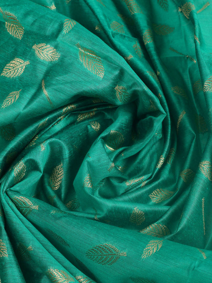 Woven Design Chanderi Unstitched Suit With Pant &amp; Dupatta