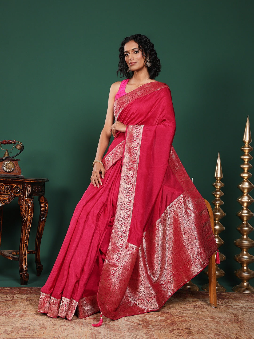Woven Design Cotton Blend Saree