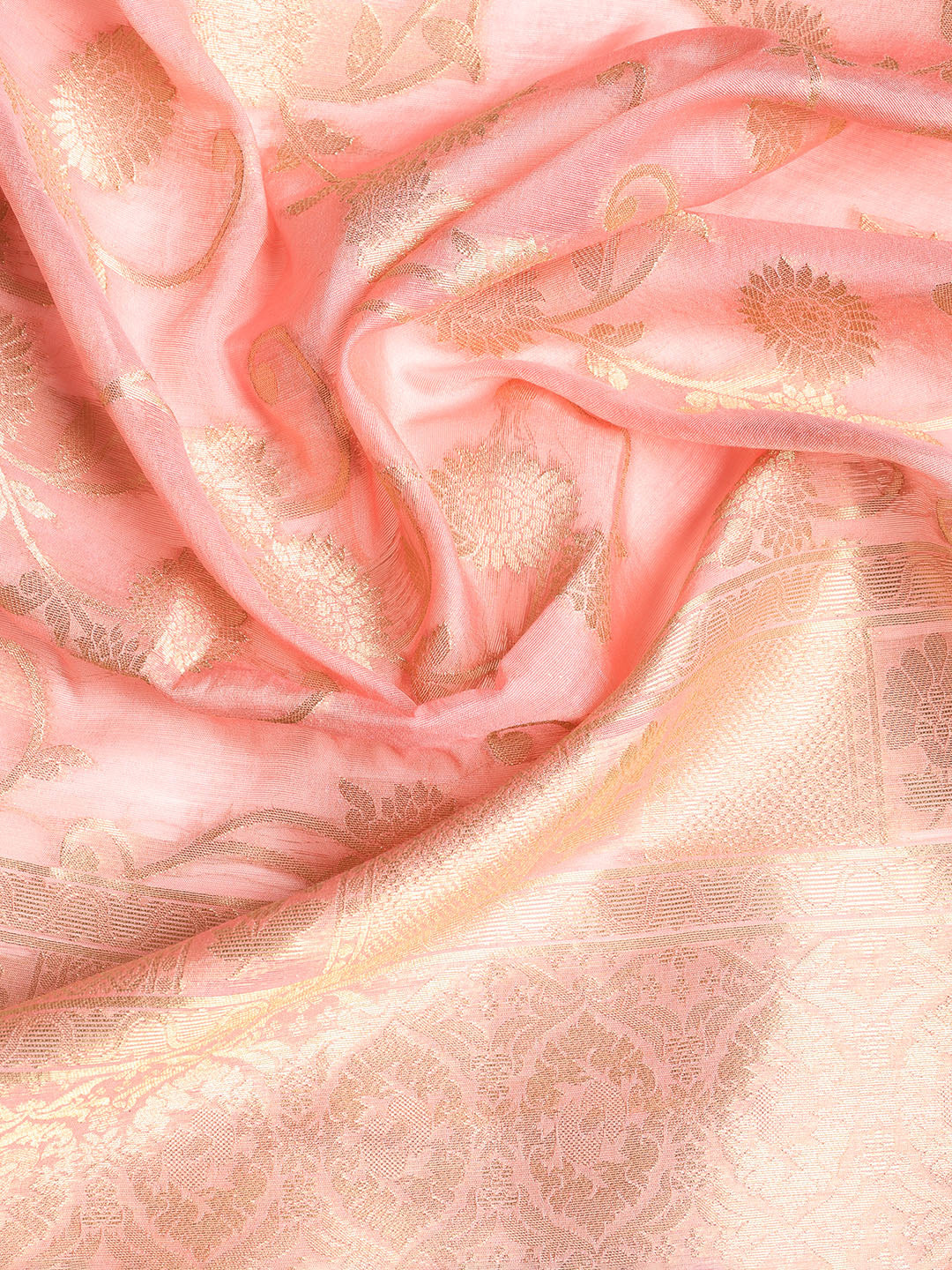 Embroidered Chanderi Unstitched Suit With Dupatta
