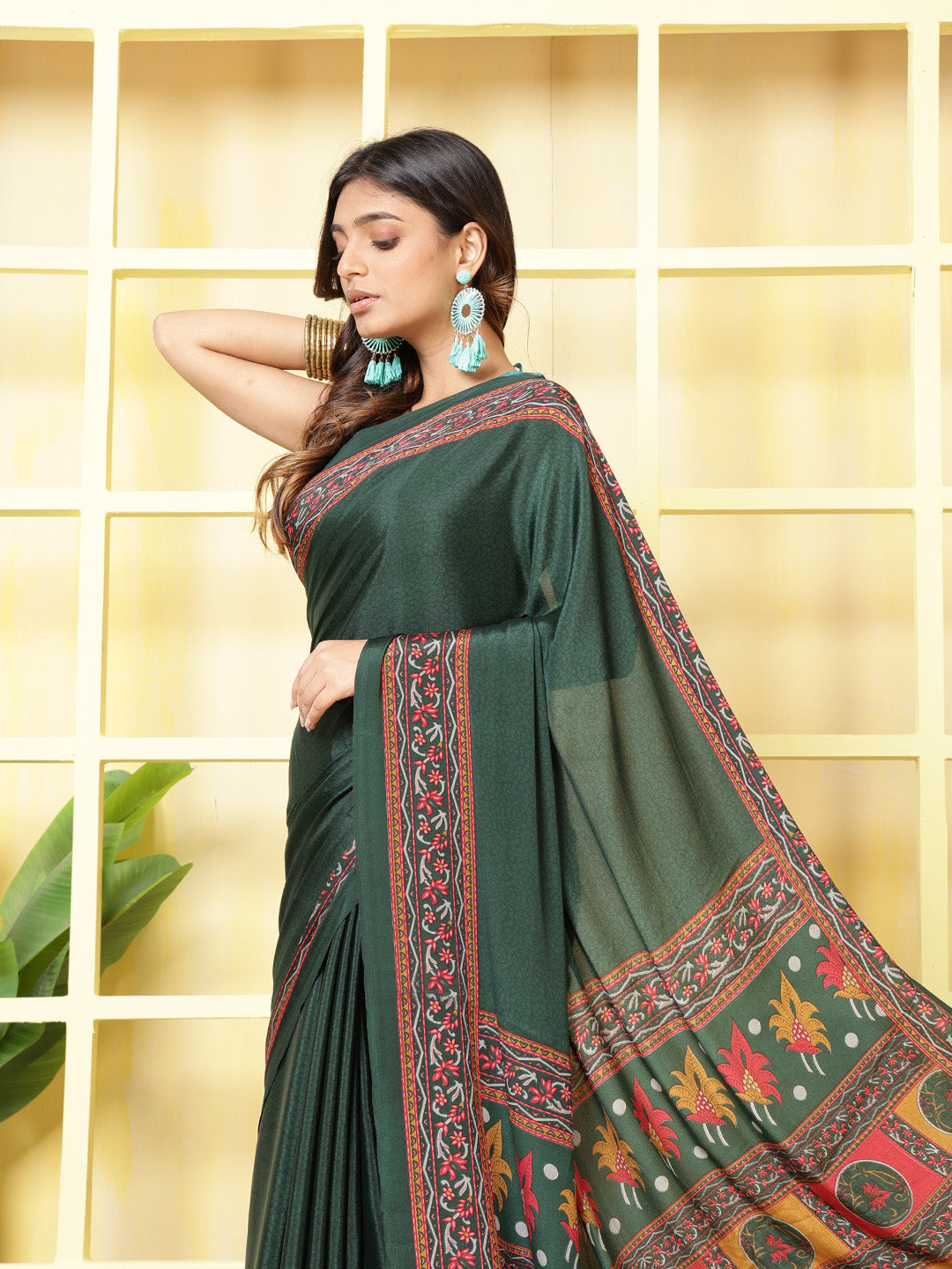 Digital Printed Crepe Saree