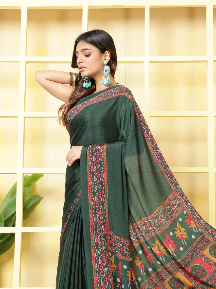 Digital Printed Crepe Saree