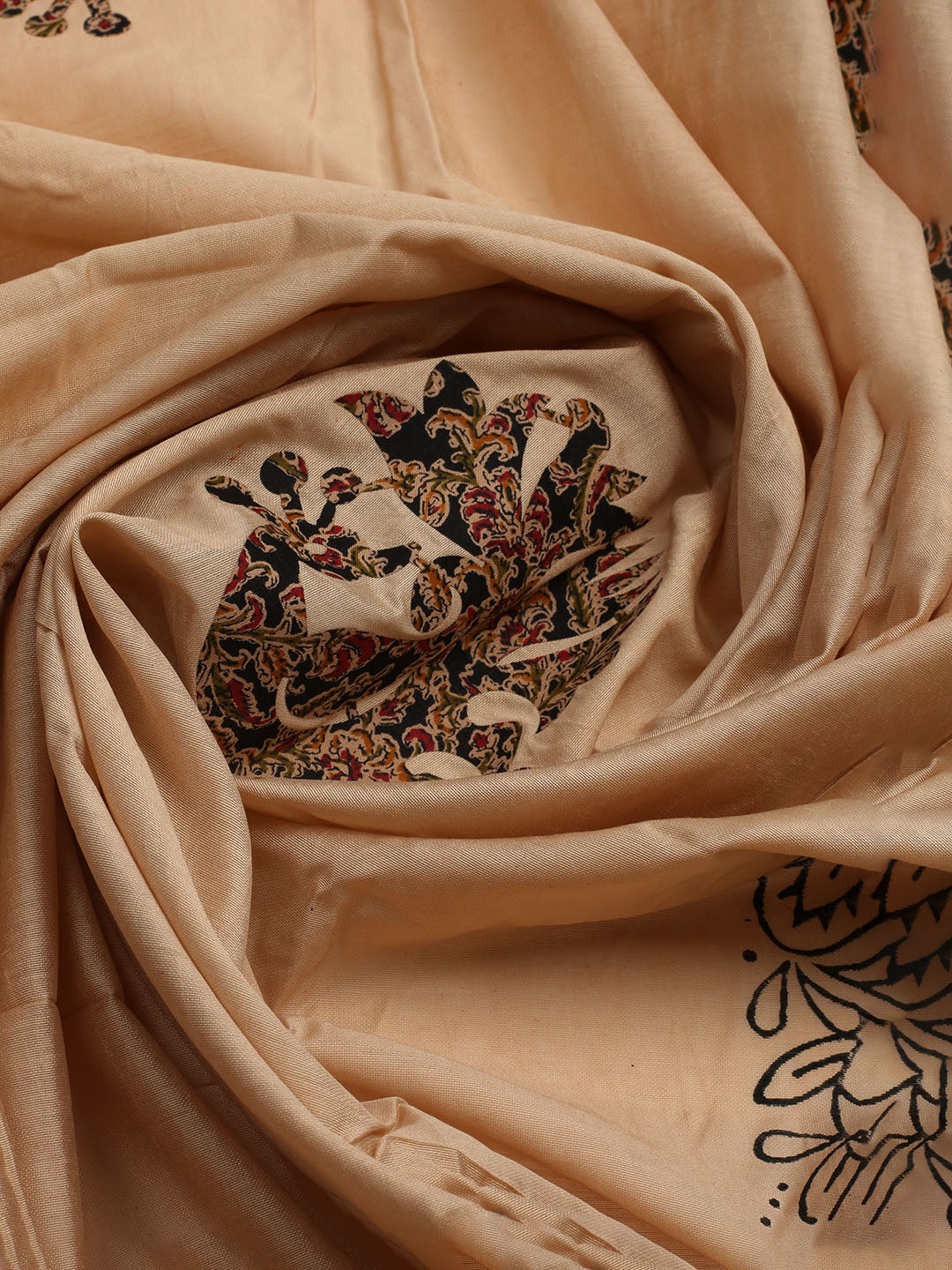 Printed Cotton Blend Unstitched Kurta With Pant &amp; Dupatta