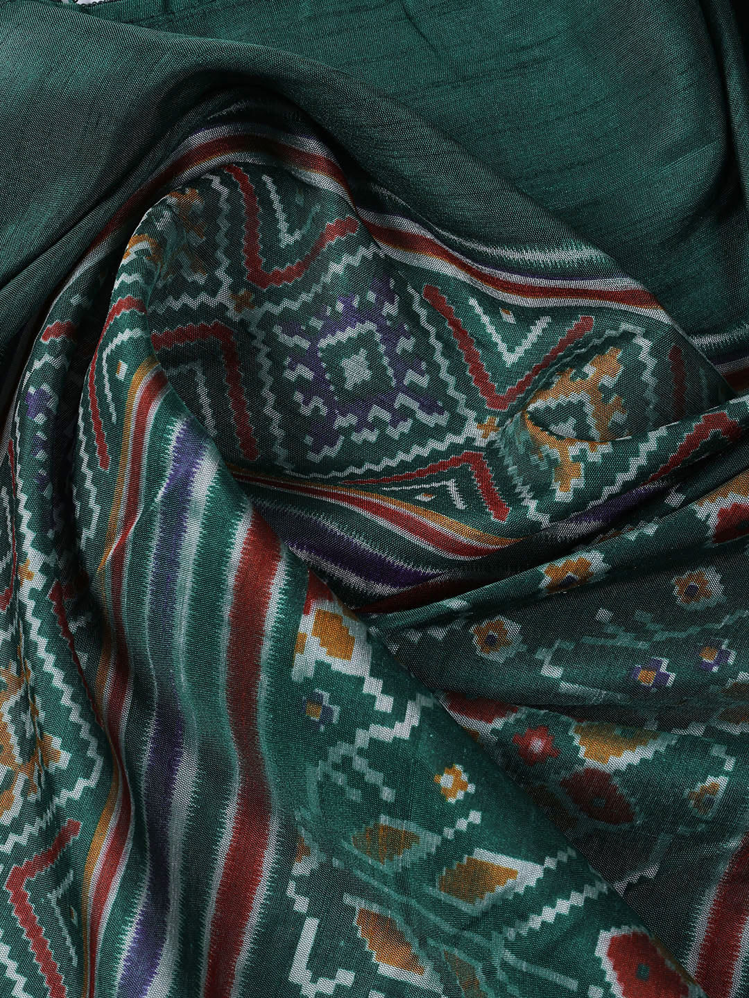 Printed Chanderi Unstitched Suit With Dupatta