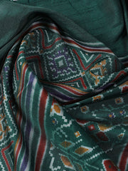 Printed Chanderi Unstitched Suit With Dupatta