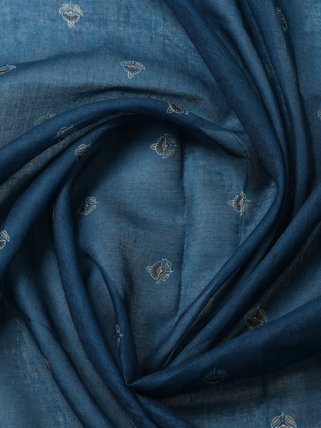 Embroidered Cotton Blend Unstitched Suit With Pant &amp; Dupatta