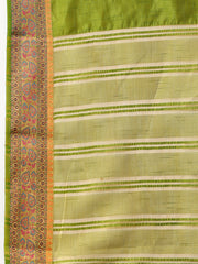 Zari Border Booti Woven Handloom Saree