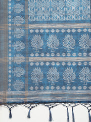 Digital Printed Tussar Woven Saree