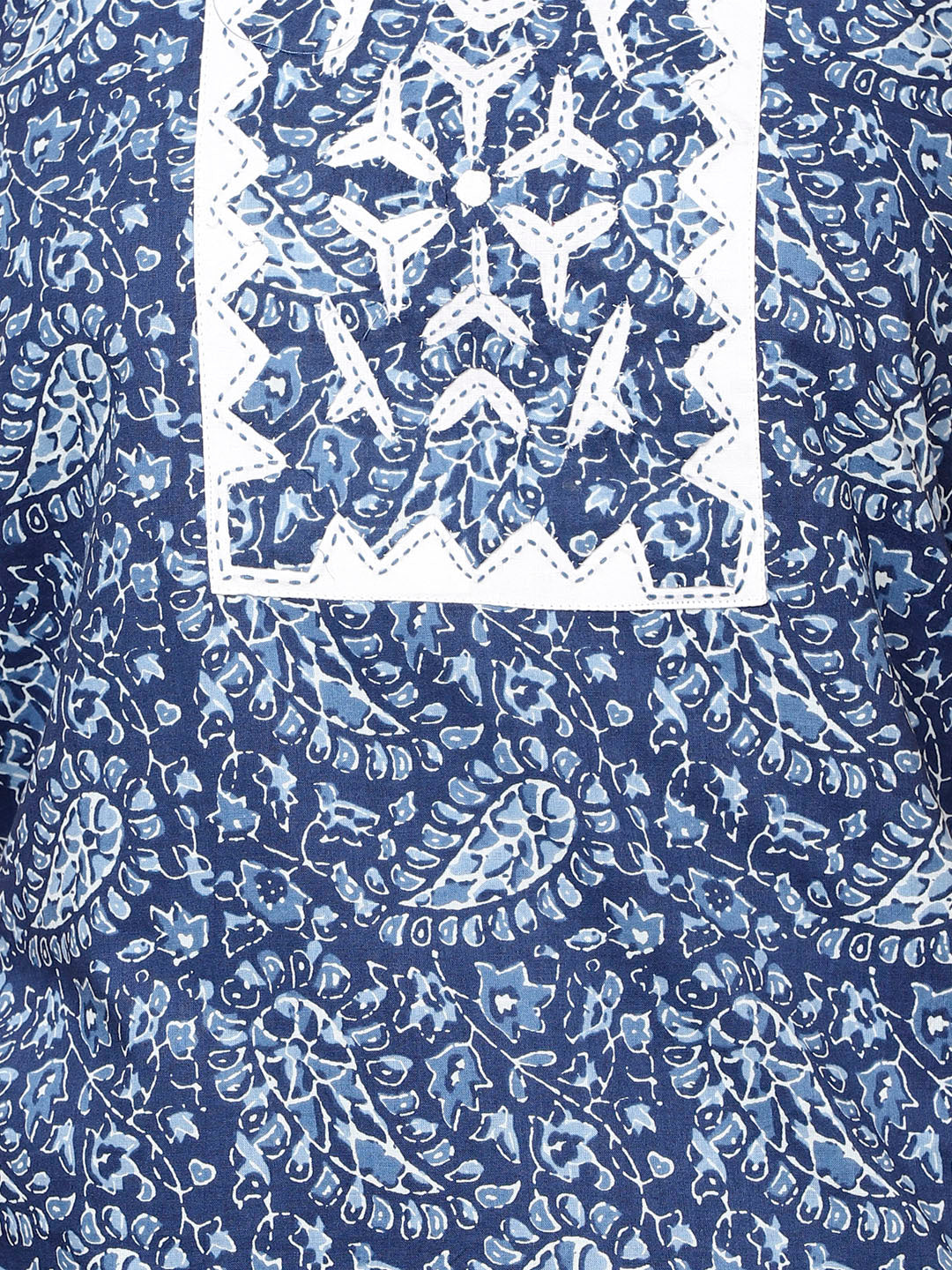 Printed Cotton Unstitched Suit Piece With Chiffon Dupatta