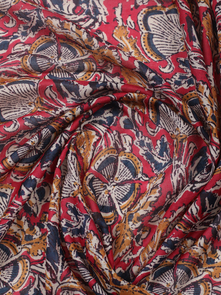 Printed Cotton Blend Unstitched Suit With Pant &amp; Dupatta