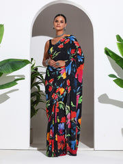Digital Printed Crepe Saree