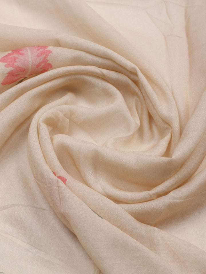 Embellished Muslin Unstitched Suit With Pant &amp; Dupatta