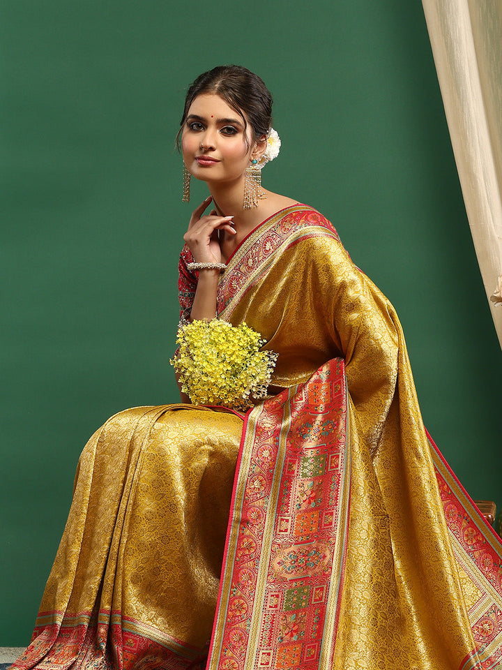 Embroidered Dola Silk Saree