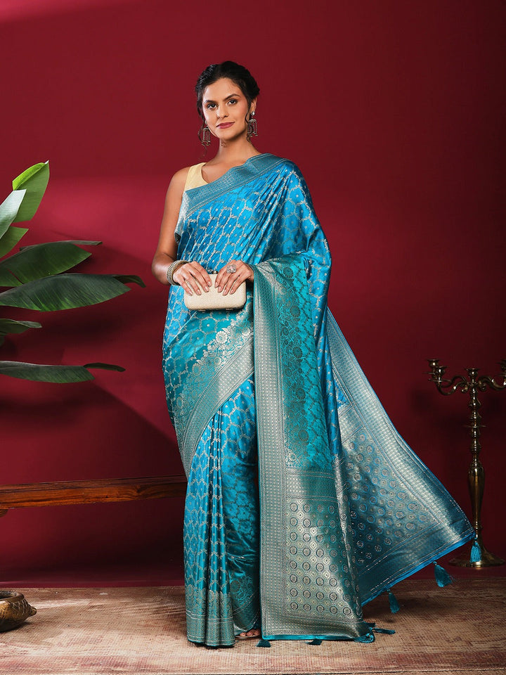 Woven Design Satin Saree