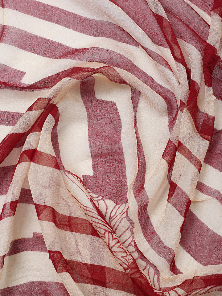 Embroidered Cotton Blend Unstitched Suit With Pant &amp; Dupatta