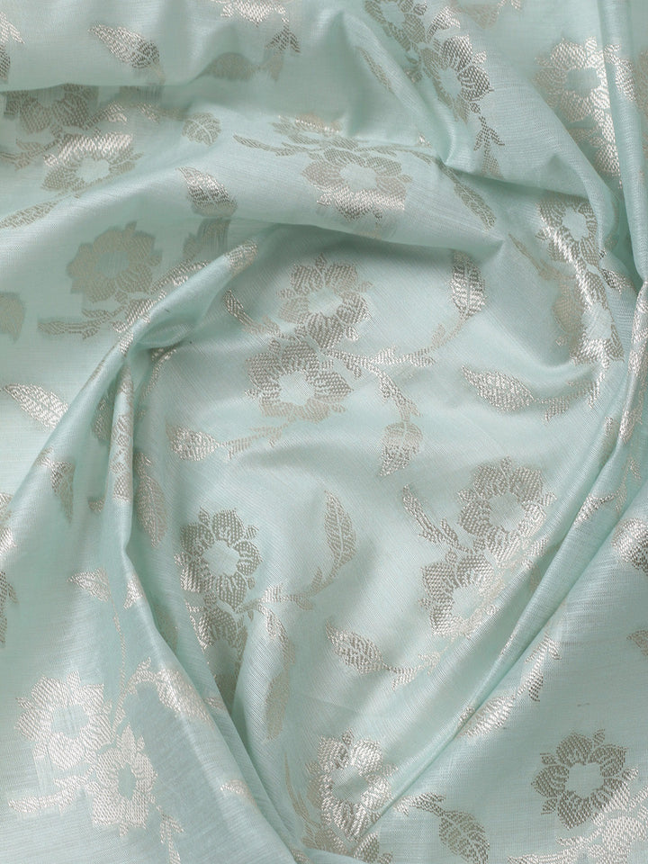 Woven Design Chanderi Unstitched Suit With Pant &amp; Dupatta