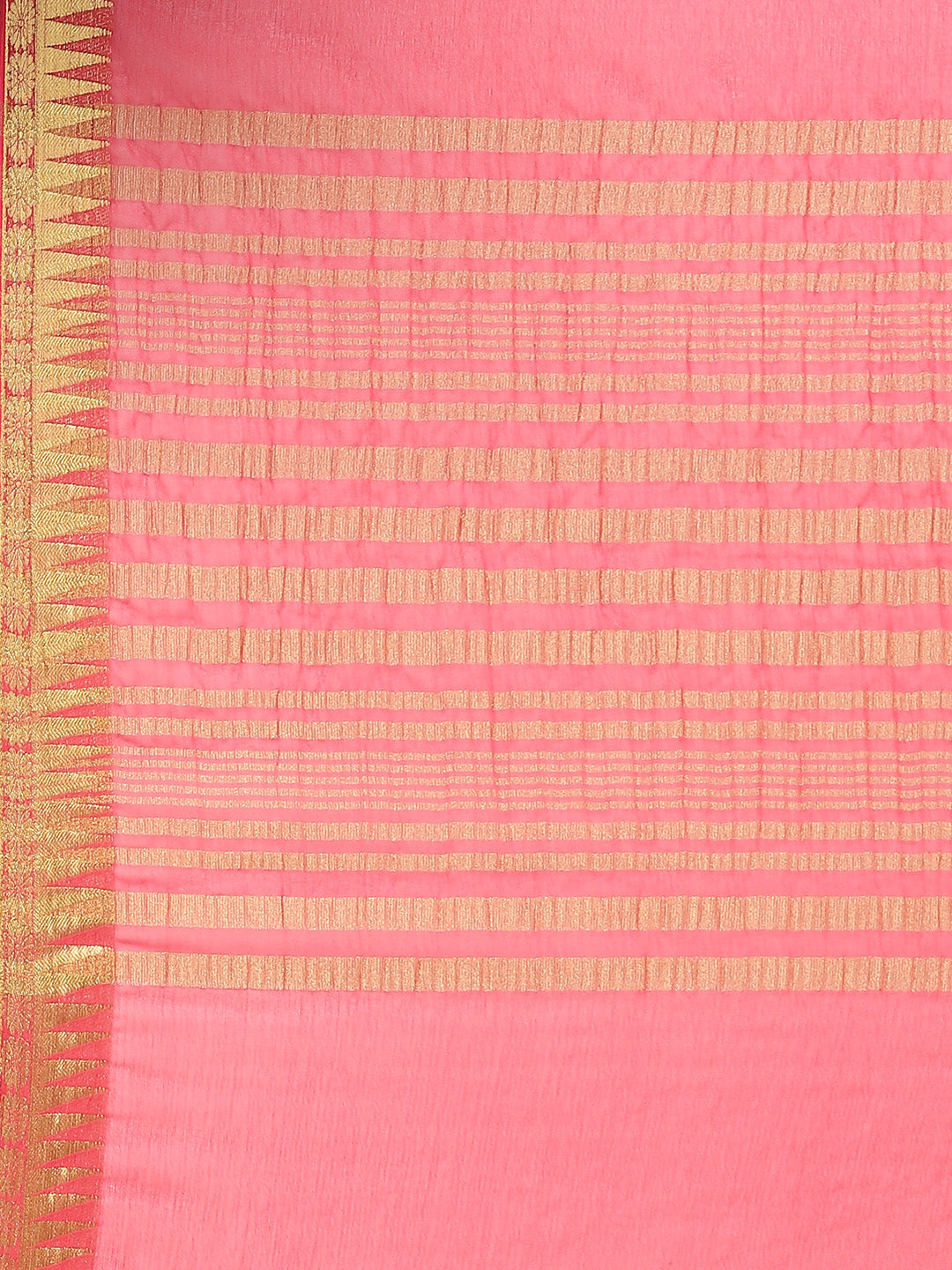 Zari Border Booti Chiffon Woven Saree