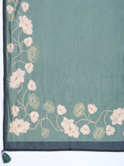 Printed Cotton Blend Kurta With Pant & Dupatta