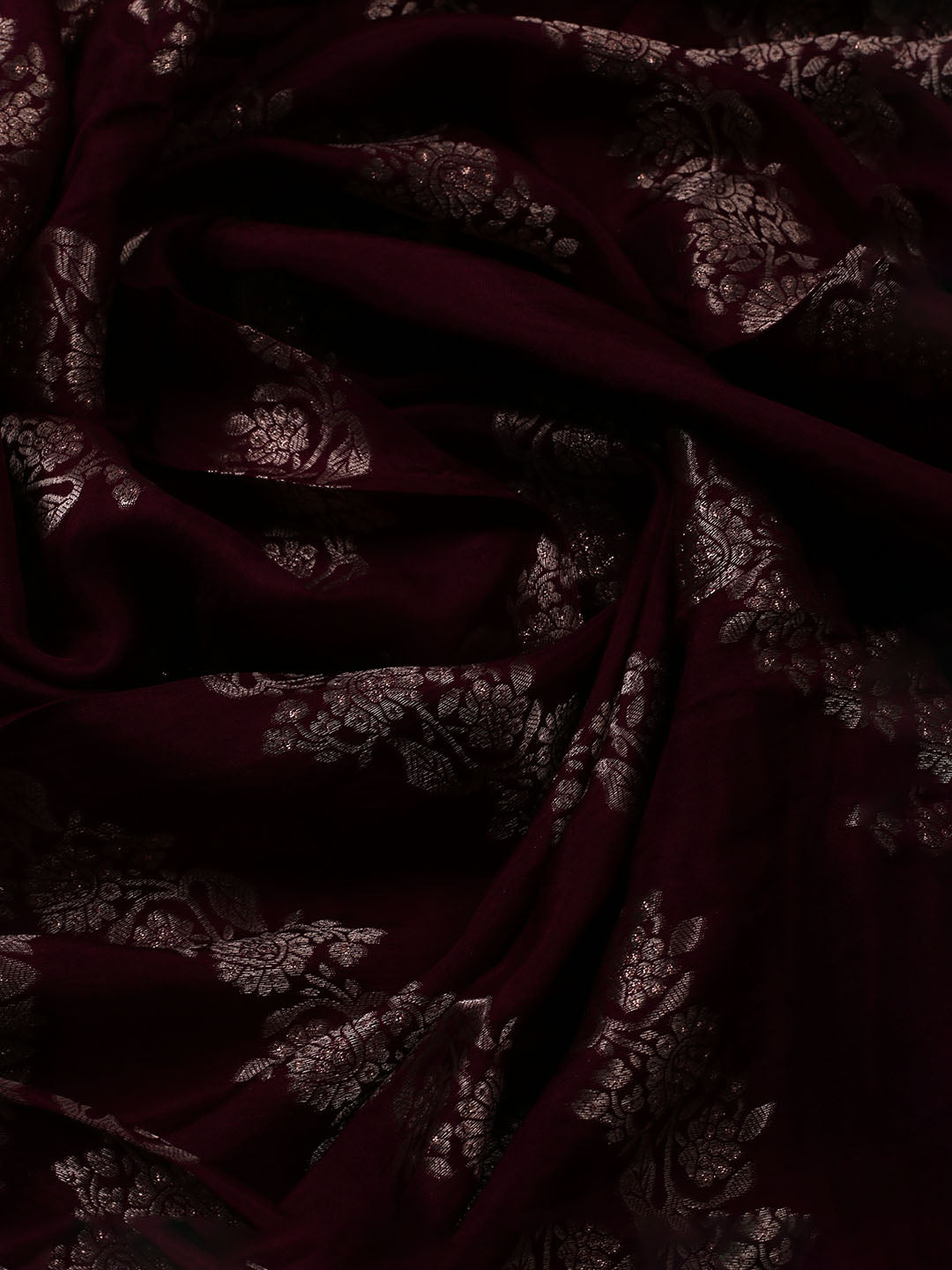 Woven Design Chanderi Unstitched Suit With Dupatta