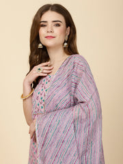 Neck Patti Printed Cotton Unstitched Suit Piece With Dupatta