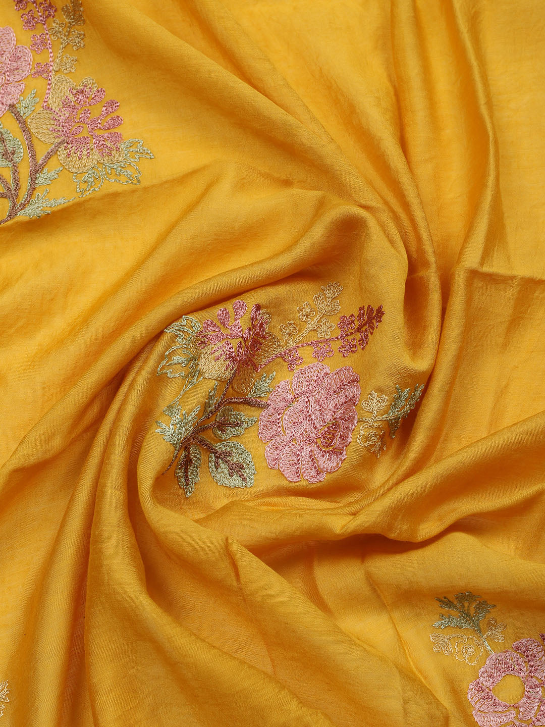 Embroidered Muslin Unstitched Suit With Pant &amp; Dupatta