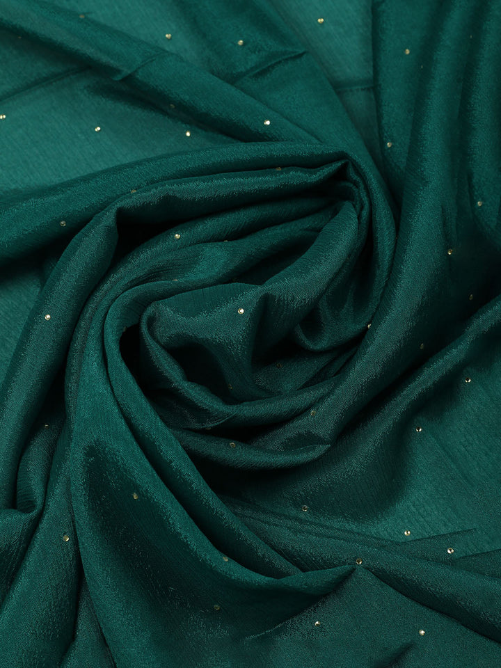 Embroidered Art Silk Unstitched Suit With Dupatta