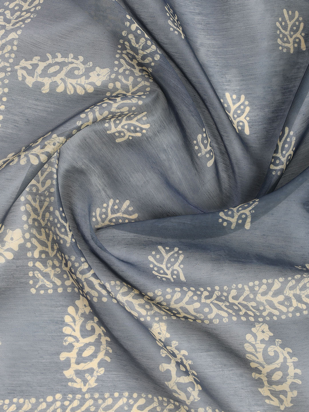 Embroidered Chanderi Unstitched Suit With Dupatta