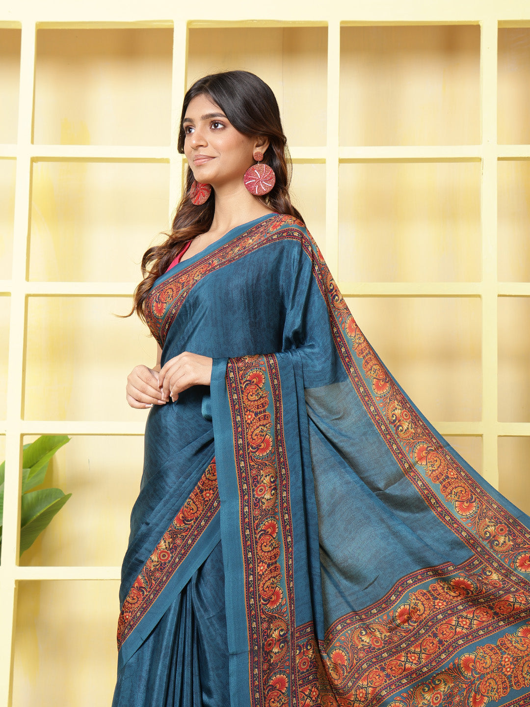 Digital Printed Crepe Saree