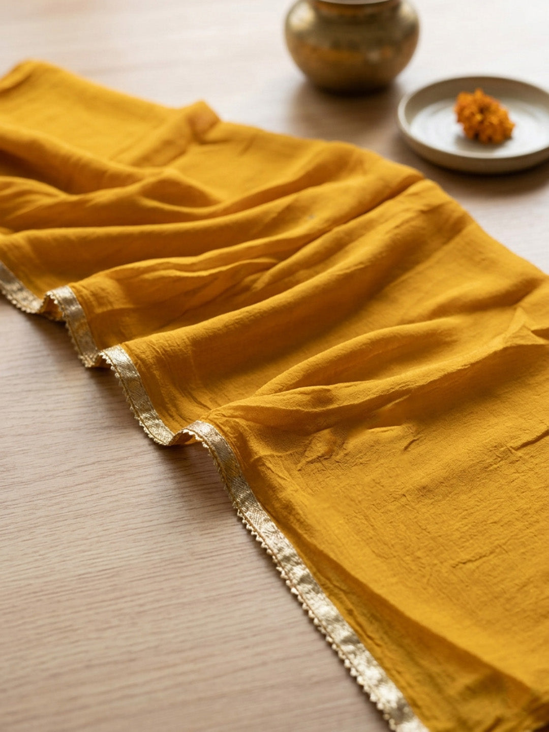 Embroidered Cotton Blend Unstitched Suit With Pant &amp; Dupatta