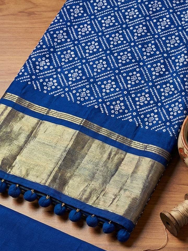 Digital Printed Cotton Blend Unstitched Suit With Pant &amp; Dupatta