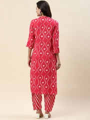 Printed Cotton Kurta With Pants