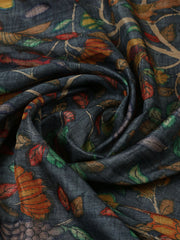 Embroidered Tussar Unstitched Suit With Pant & Dupatta