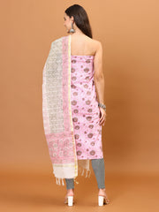 Printed Cotton Unstitched Suit With Dupatta