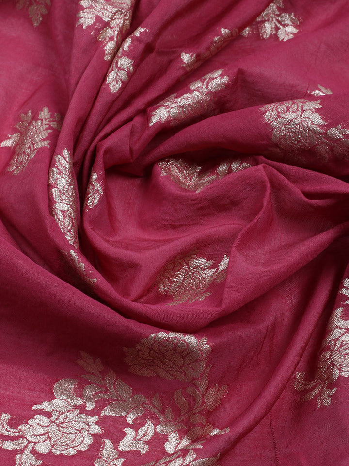 Neck Embroidered Cotton Blend Unstitched Suit With Dupatta