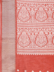 Ajrak Printed Cotton Blend Woven Saree