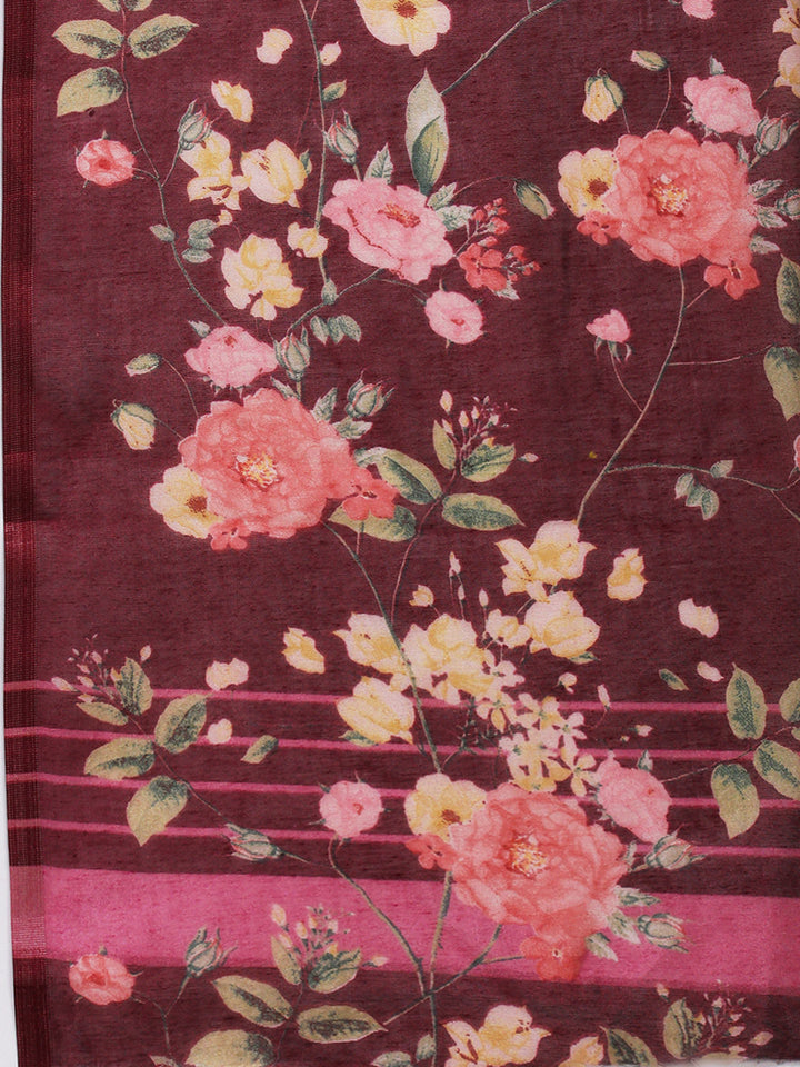 Maheshwari Printed Dola Cotton Saree