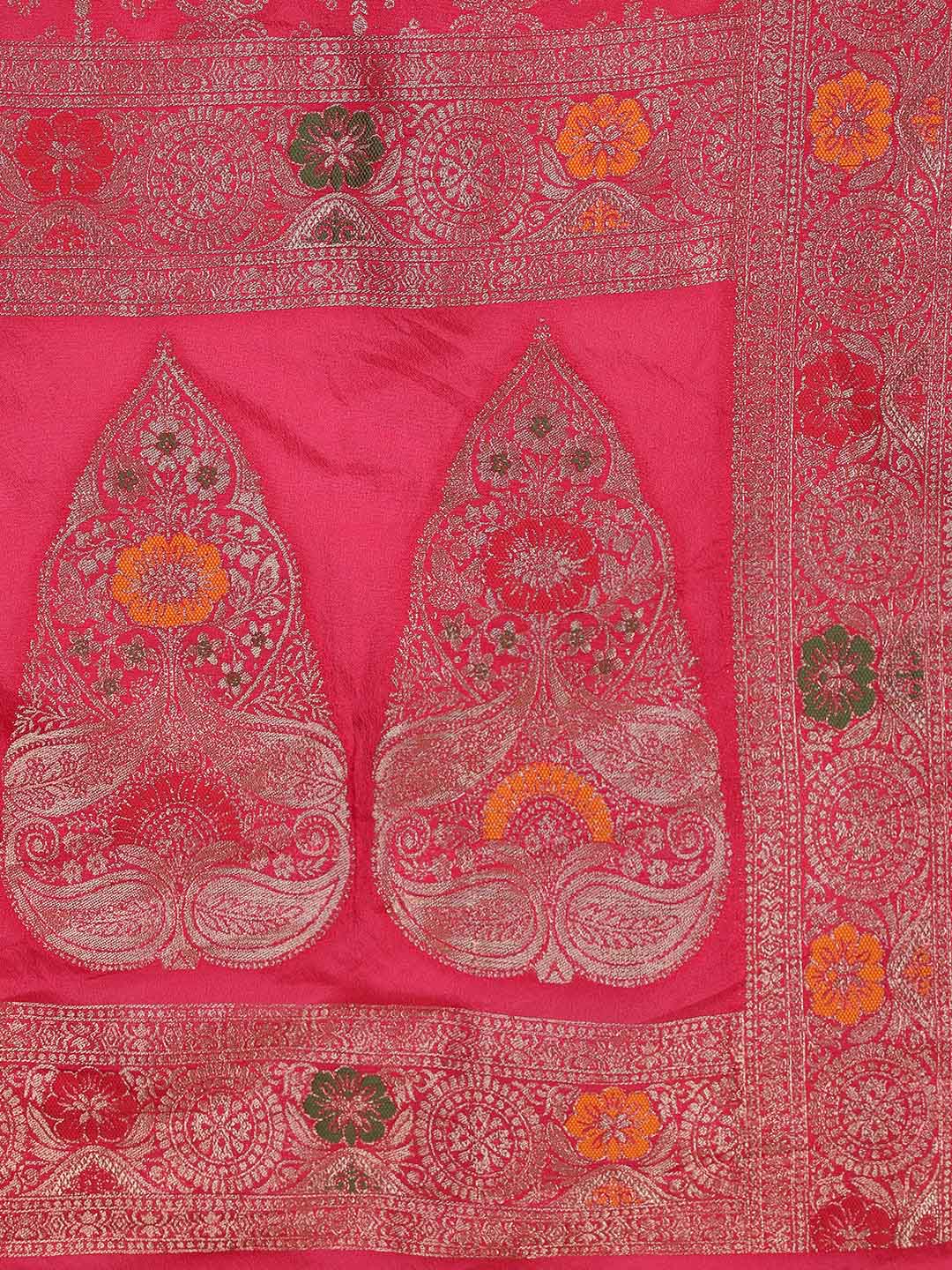 Zari Jaal Woven Art Silk Saree