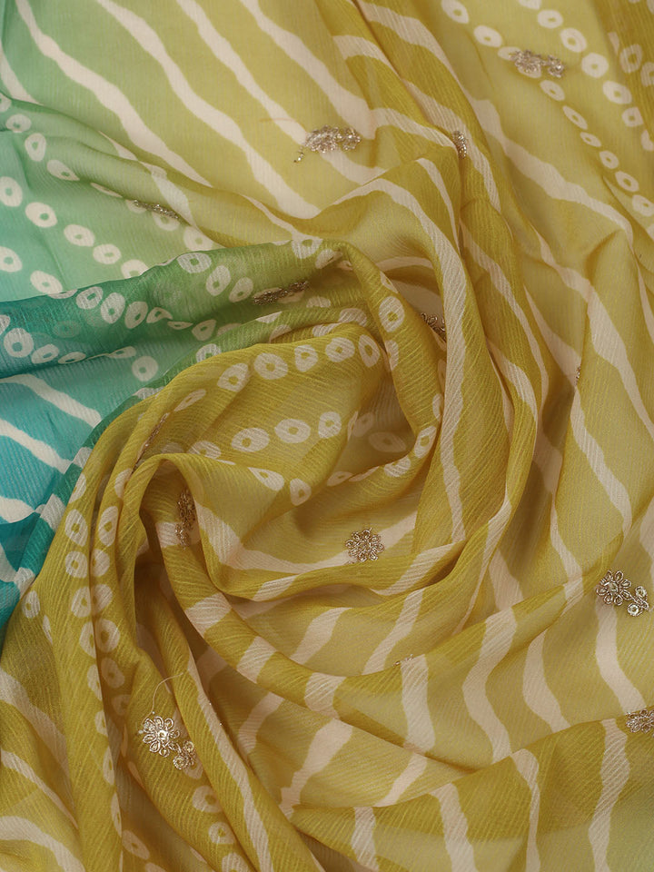 Embroidered Art Silk Unstitched Suit Piece With Dupatta