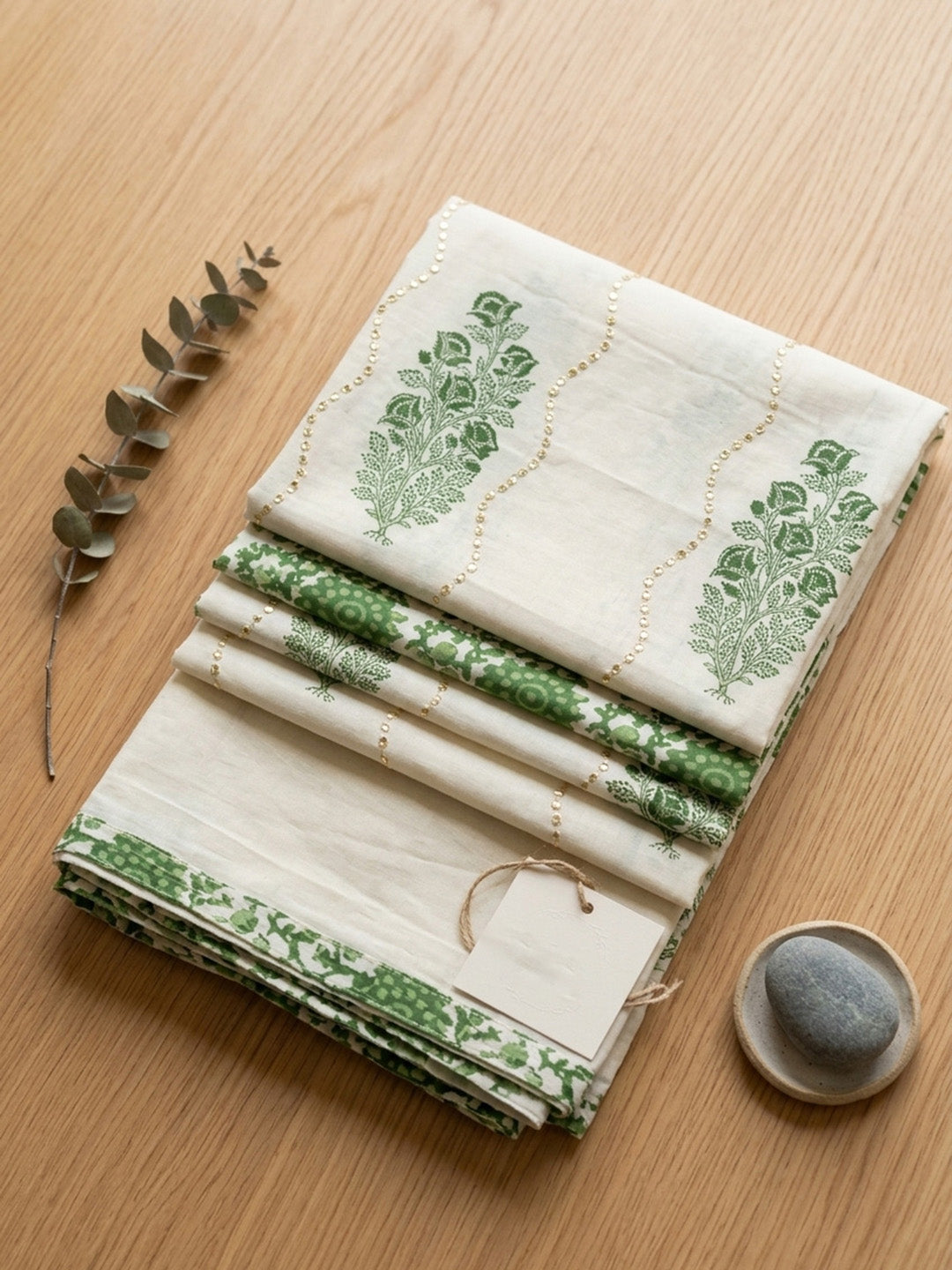 Embroidered Cotton Blend Unstitched Suit With Pant &amp; Dupatta