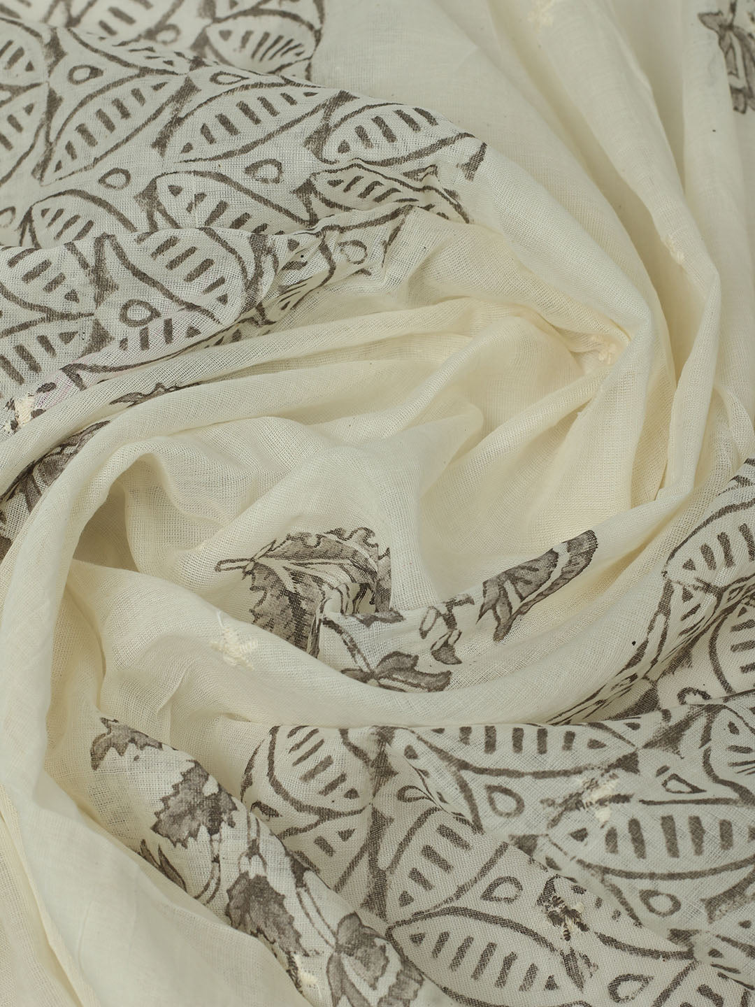 Printed Cotton Unstitched Suits Printed Suit With Pant &amp; Dupatta