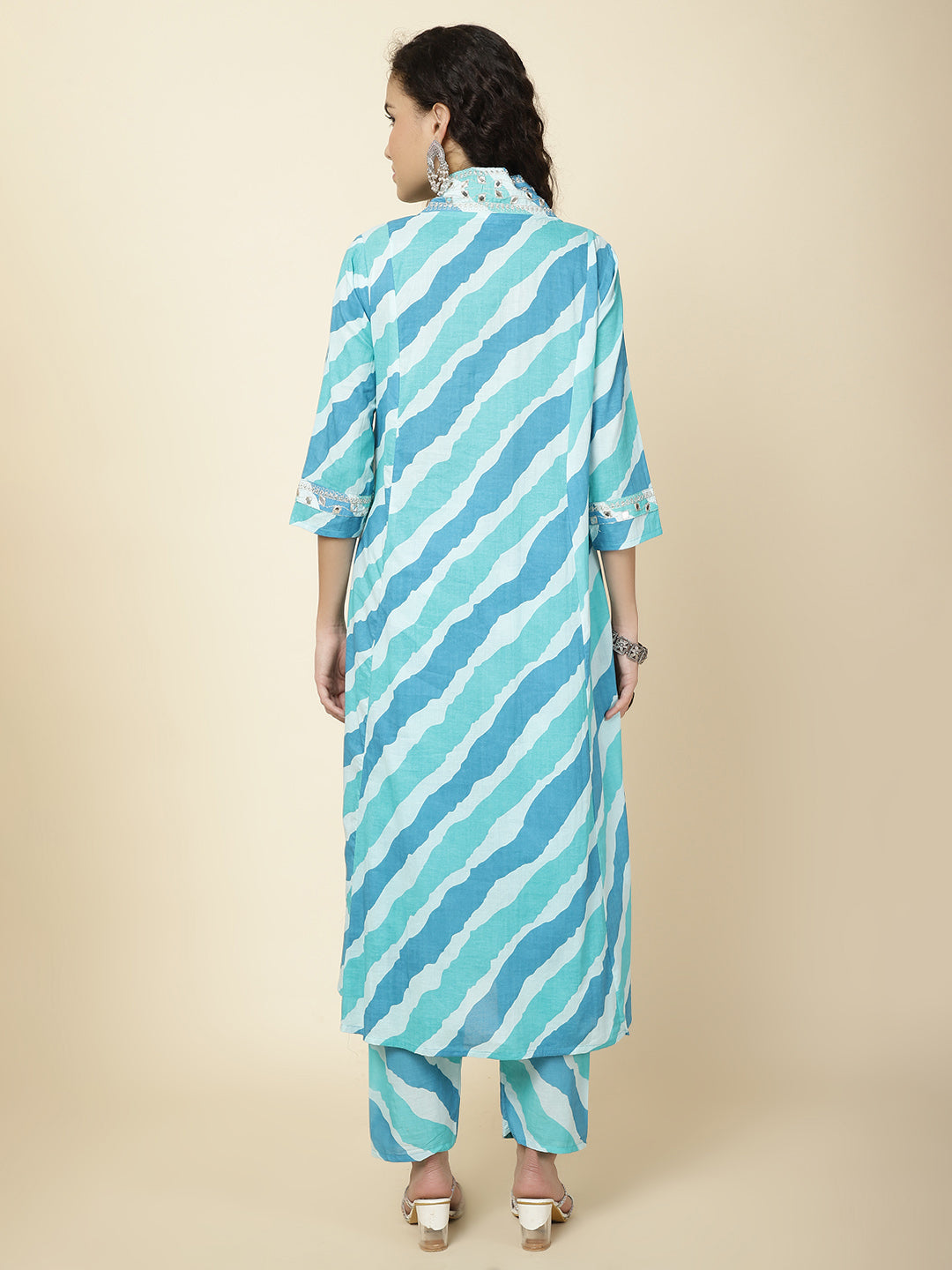 Printed Cotton Kurta With Pants