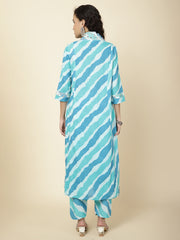 Printed Cotton Kurta With Pants