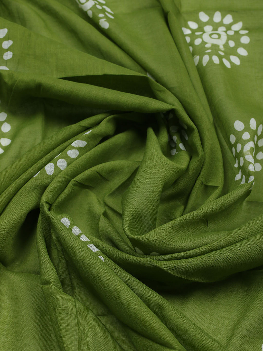 Printed Cotton Blend Unstitched Suit With Pant &amp; Dupatta