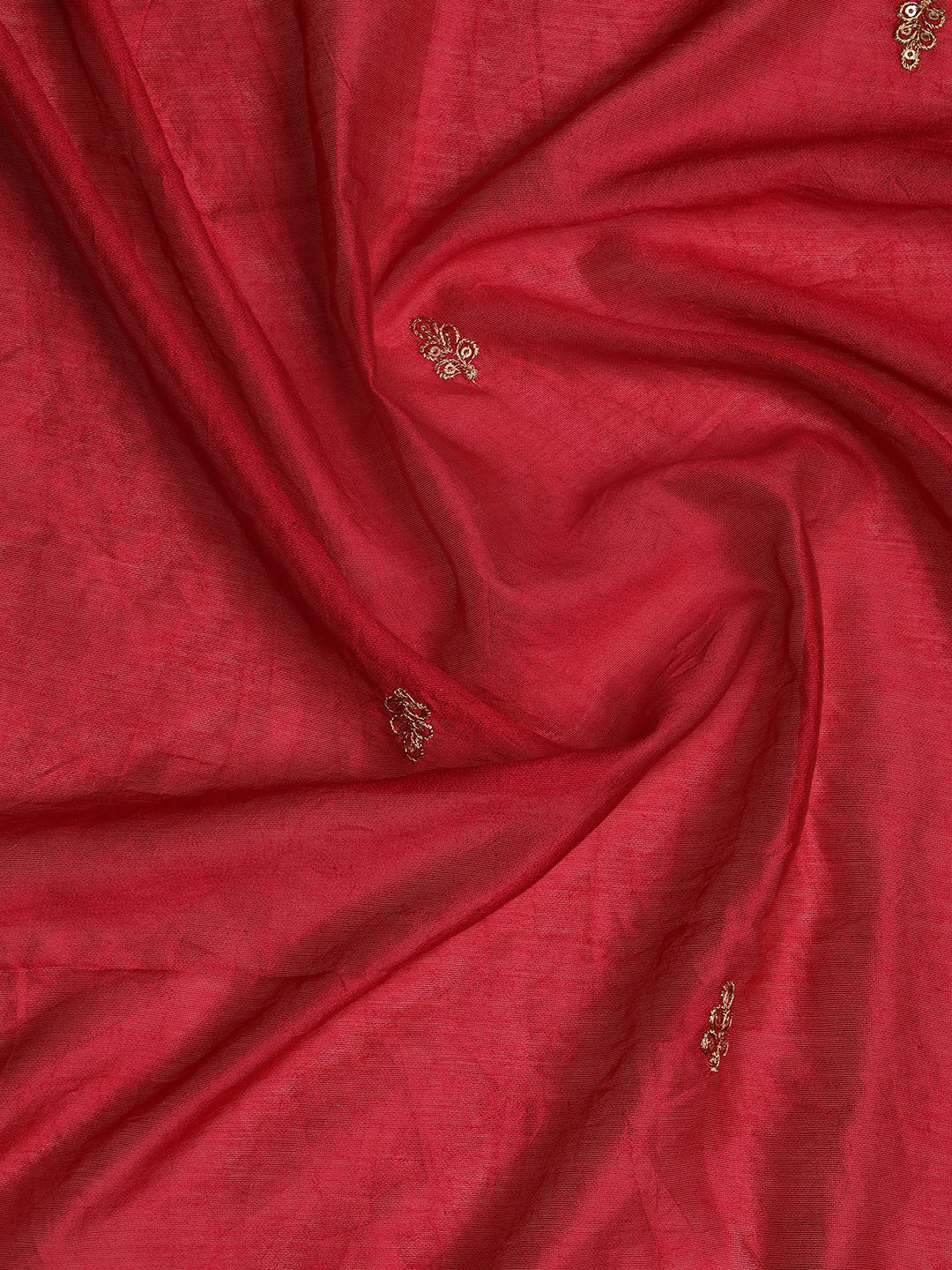 Neck Embroidered Cotton Blend Unstitched Suit With Dupatta