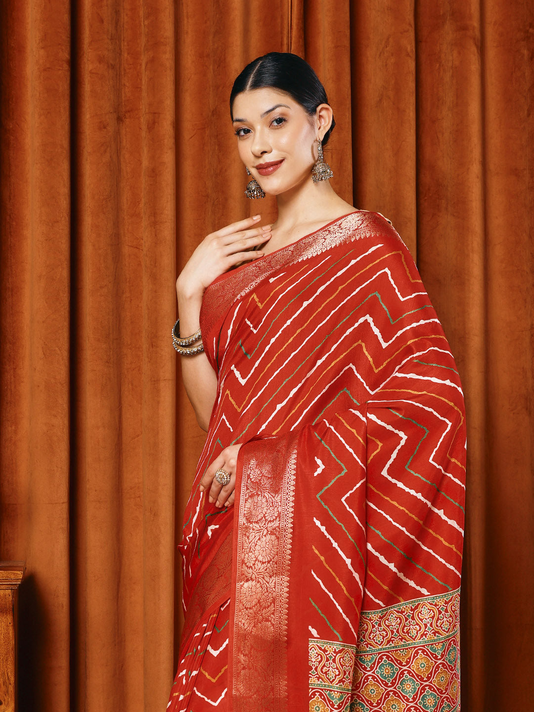 Digital Printed Art slik Saree