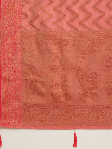 Zari Jaal Handloom Woven Saree