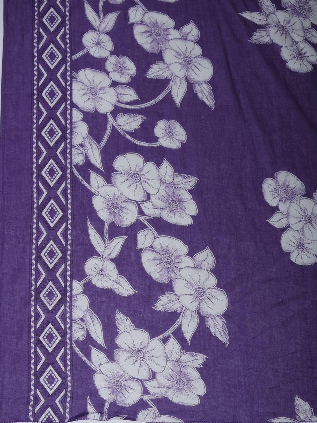 Printed Cotton Blend Suit With Pant &amp; Dupatta
