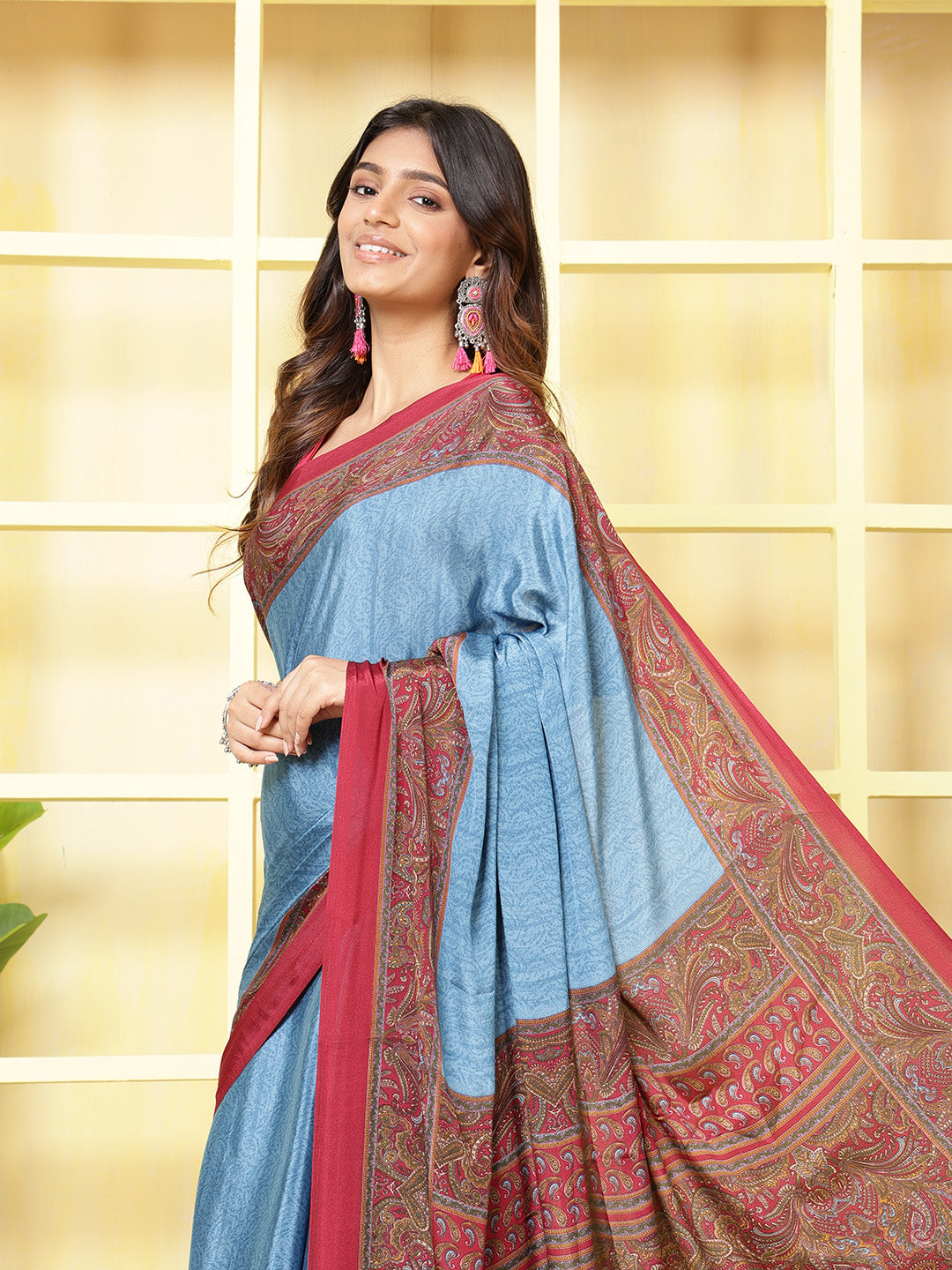 Digital Printed Crepe Saree
