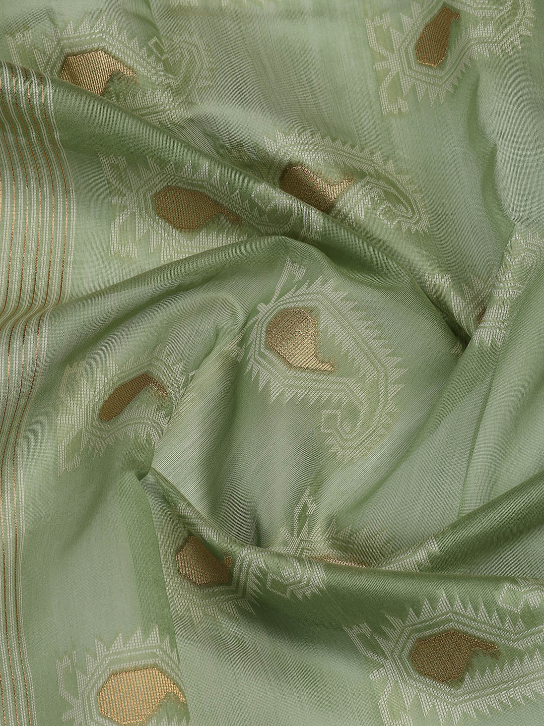 Jamdani Work Chanderi Unstitched Suit Piece With Dupatta